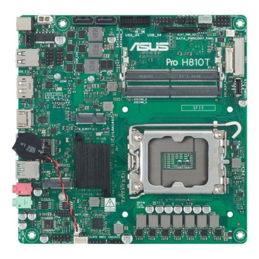 Motherboard ASUS Pro H810T-CSM H810 LGA1851 DDR5 Thin Mini ITX M.2 Gigabit