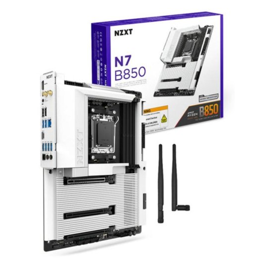 Carte mère NZXT N7 B850 AMD B850 Socket AM5 DDR5 ATX WiFi 6E RGB 2.5GbE M.2