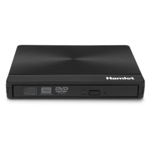Grabadora DVD Hamlet XDVDSLIM3AC externa negra para portátil USB