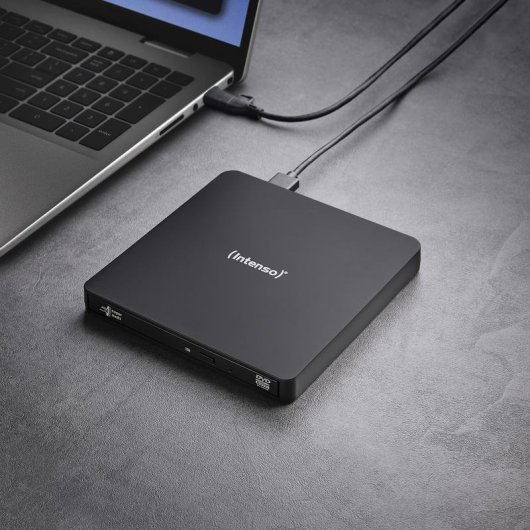 Grabadora DVD Intenso EOD 400D Slim USB 3.2 Negra para sobremesa y portátil