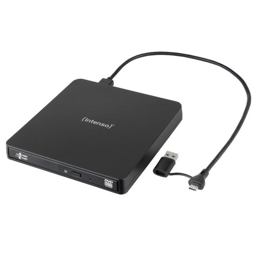 Grabadora DVD Intenso EOD 400D Slim USB 3.2 Negra para sobremesa y portátil
