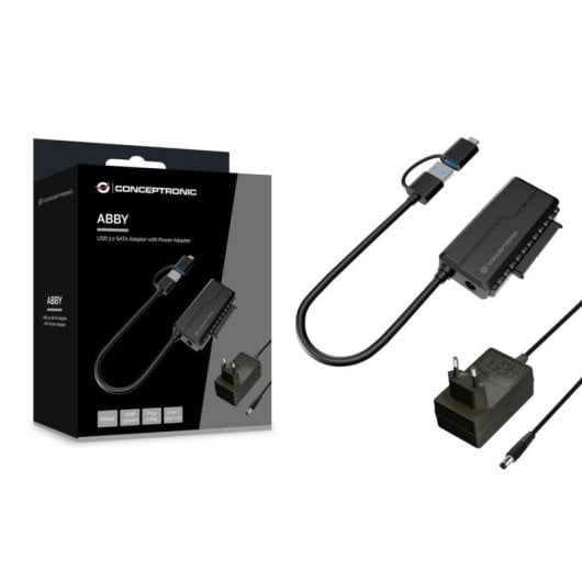 Adattatore Conceptronic ABBY21B USB 3.2 SATA UASP 6 Gb/s Nero