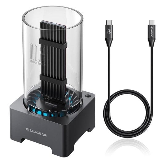 Docking station Graugear G-M2DK-U4-40G SSD M.2 NVMe USB 3.2 Gen 2 ventola