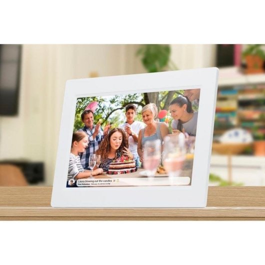 Cornice digitale DENVER PFF-1015WHITE schermo táctile IPS 10" Wi-Fi 16 GB bianca