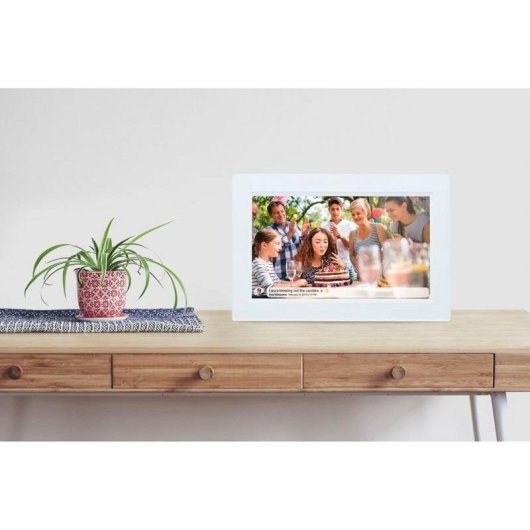 Cornice digitale DENVER PFF-1015WHITE schermo táctile IPS 10" Wi-Fi 16 GB bianca