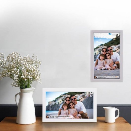 Cornice digitale DENVER PFF-1503 Bianco 15,6 IPS Wi-Fi 16GB MicroSD