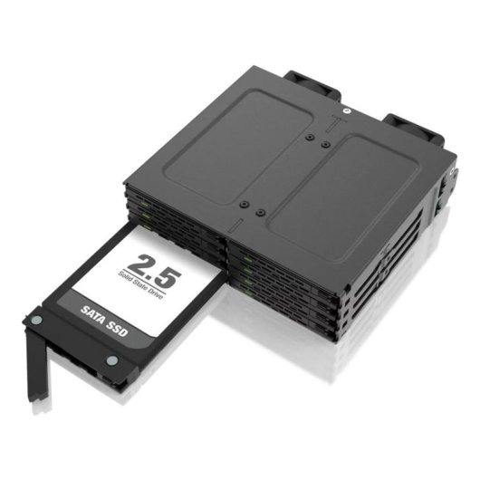 Caja PC Icy Dock MB038TP-B 2.5 polegadas Plástico Preto Ultraligeiro