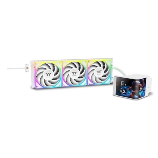 Refrigeración Líquida Thermaltake MAGCurve 360 Ultra Snow 360mm 3 Ventiladores ARGB LCD