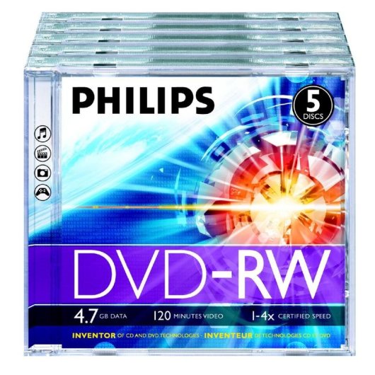DVD Philips DN4S4J05F/00 4,7 GB 120 min DVD-RW haute vitesse