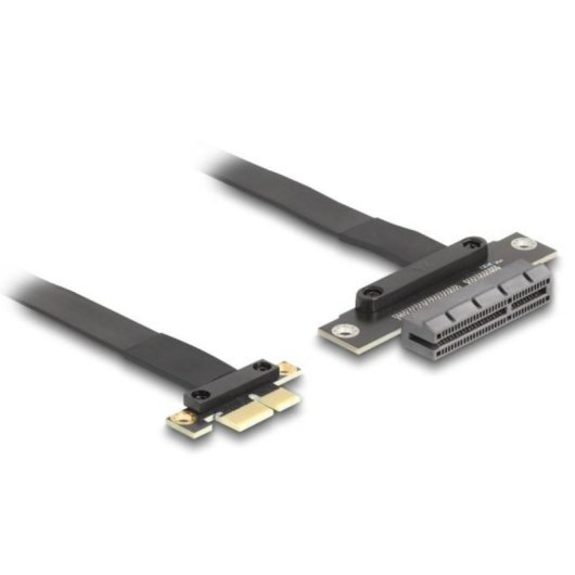 Adaptateur PCIe Delock 81495 flexible 30 cm noir pour cartes x4