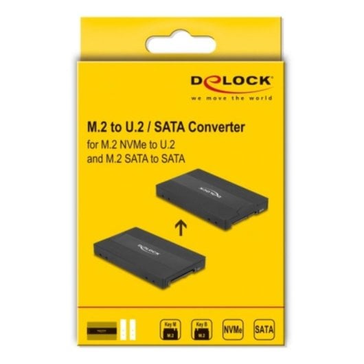 Adattatore Delock 64301 U.2 a M.2 NVMe SATA senza attrezzi