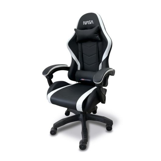 Chaise gaming Nasa Orion dossier réglable noir blanc 120 kg