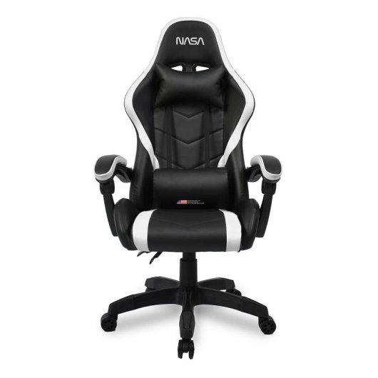 Chaise gaming Nasa Orion dossier réglable noir blanc 120 kg