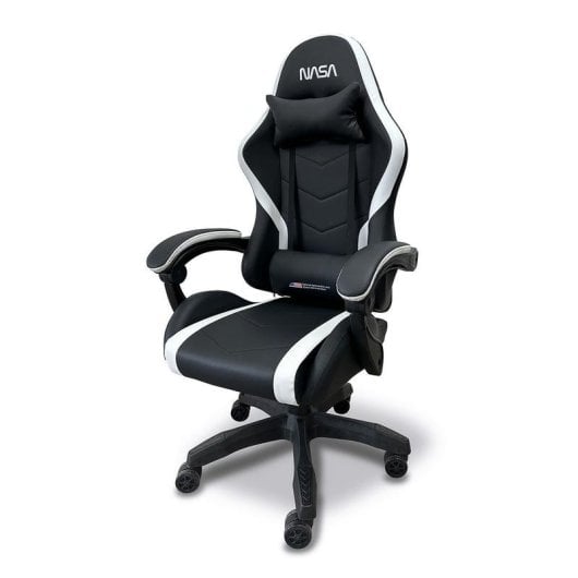 Chaise gaming Nasa Orion dossier réglable noir blanc 120 kg