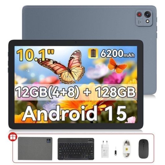 Tablet Cubot Tab 65 WiFi 10,1" 4GB 128GB Gris con Teclado