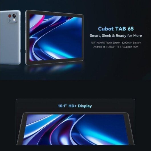 Tablet Cubot Tab 65 WiFi 10,1" 4GB 128GB Gris con Teclado