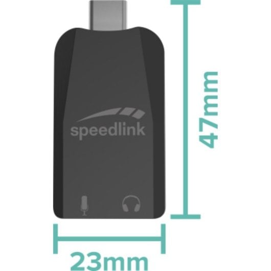 Carte son Speedlink Vigo USB compacte stéréo entrée sortie 3,5 mm