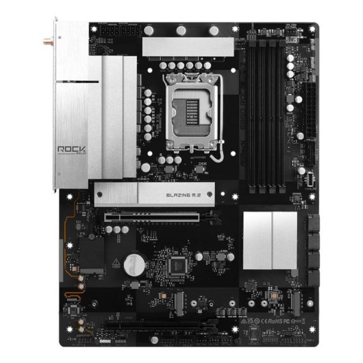 Motherboard AsRock B860 Rock WiFi 7 B860 LGA1851 DDR5 ATX WiFi 7 PCIe 5.0 256GB 2.5GbE M.2 RAID