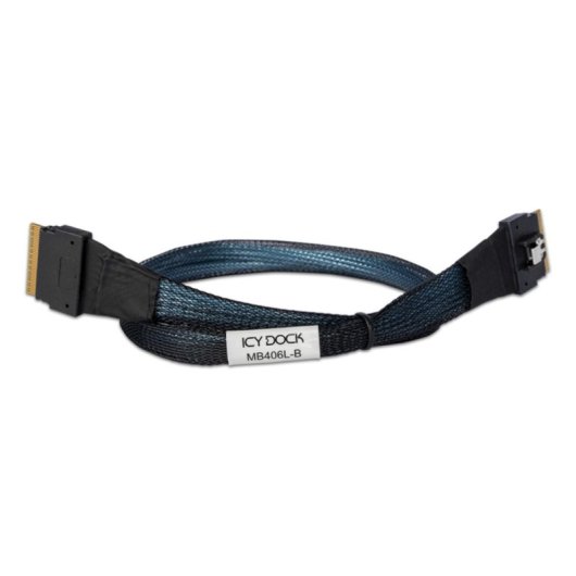 Cable Icy Dock MB406L-B SlimSAS 8i SFF-8654 0,5 m noir