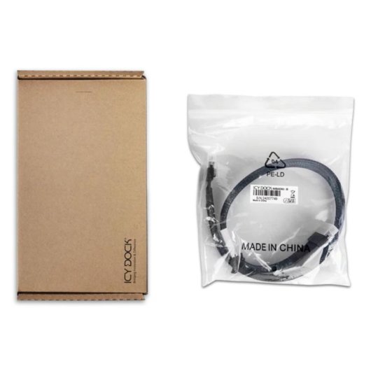 Cable Icy Dock MB406L-B SlimSAS 8i SFF-8654 0,5 m noir