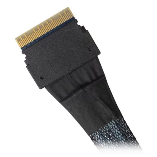 Cable Icy Dock MB410L-B MCIO 8i SFF-TA-1016 vers SlimSAS 8i SFF-8654 0,5 m noir