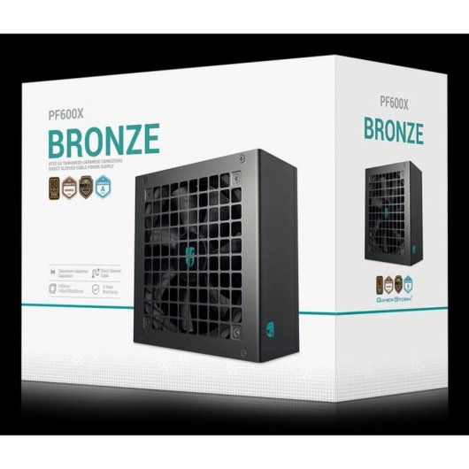 Fuente de Alimentación DeepCool PF600X 600W Certificación 80 PLUS Bronze ATX