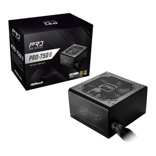 Source d'alimentation Asrock PRO-750G 750W Certification 80 PLUS Gold ATX 3.1
