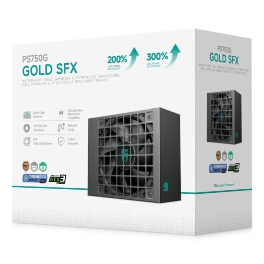 Fuente de Alimentación Deepcool Gamer Storm PS750G 750W Cybenetics Platinum SFX modulaire