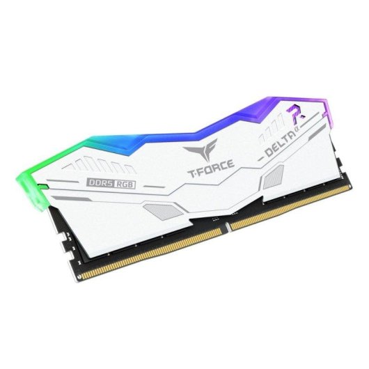 Mémoire RAM Team Group T-Force Deltaα RGB 32Go 2x16Go DDR5 6000MHz CL30 AMD EXPO Blanc
