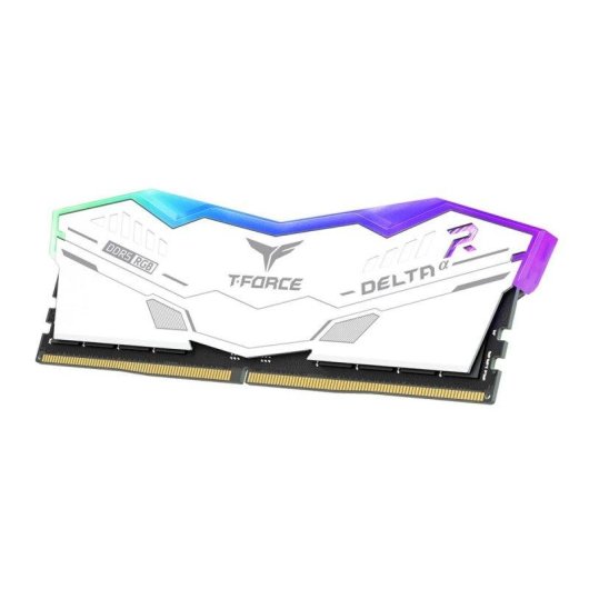 Mémoire RAM Team Group T-Force Deltaα RGB 32Go 2x16Go DDR5 6000MHz CL30 AMD EXPO Blanc