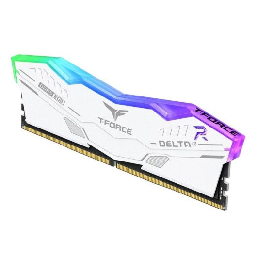 Mémoire RAM Team Group T-Force Deltaα RGB 32Go 2x16Go DDR5 6000MHz CL30 AMD EXPO Blanc