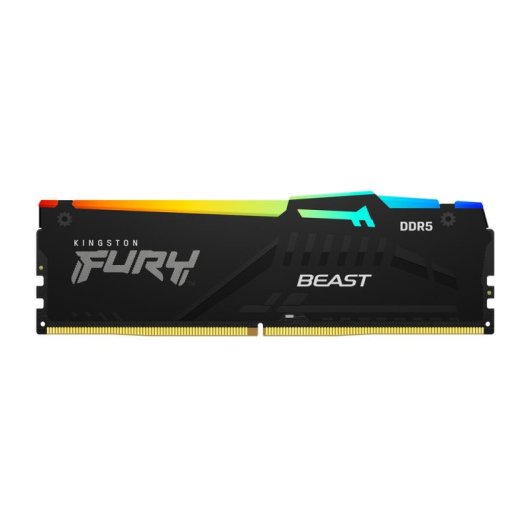 Mémoire RAM Kingston FURY Beast RGB 128Go 2x64Go DDR5 5600MHz CL36 Intel XMP AMD EXPO Noir
