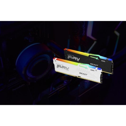 Mémoire RAM Kingston FURY Beast RGB 128Go 2x64Go DDR5 5600MHz CL36 Intel XMP AMD EXPO Noir