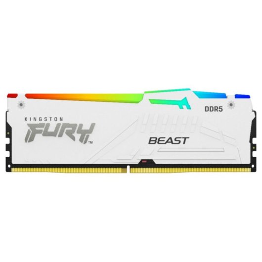 Arbeitsspeicher RAM Kingston FURY Beast 16GB 2x8GB DDR5 5200MHz CL40 RGB XMP Weiss