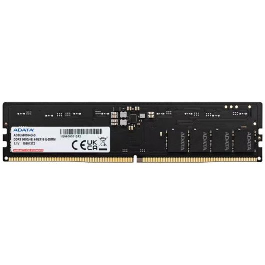 Mémoire RAM Adata AD5U560064G-S 64Go 1x64Go DDR5 5600MHz CL46 DIMM Noir