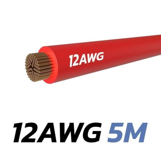 Cable eWheel EWM331 rojo 12 AWG 5 m alta capacidad