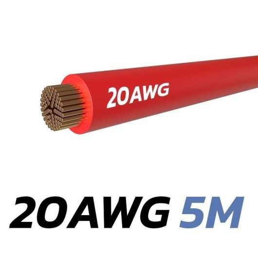 Cable eWheel Ewm663 Rojo 20 AWG 5 m para baja tensión