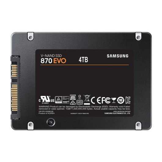 Disco Duro Samsung 870 EVO 4TB SSD 2.5 SATA III 560 MB/s AES