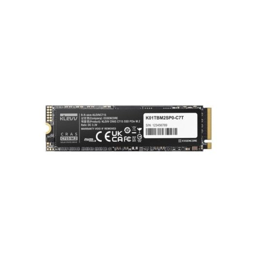 Disco Duro Klevv CRAS C715 512GB M.2 NVMe PCIe 3.0 3200MB/s Ohne Kuehlkoerper