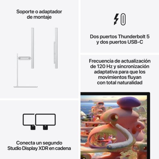 Monitor PC Apple Studio Display XDR 27" 5K Ultra HD 120Hz Mini LED VESA Camera