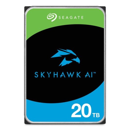 Disco Duro Seagate SkyHawk AI ST20000VE004 20TB HDD 7200rpm SATA III Vigilância IA