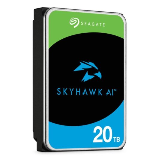 Disco Duro Seagate SkyHawk AI ST20000VE004 20TB HDD 7200rpm SATA III Vigilância IA