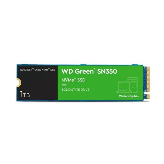 Disco Duro WD Green SN350 1TB M.2 SSD NVMe PCIe 3200MB/s