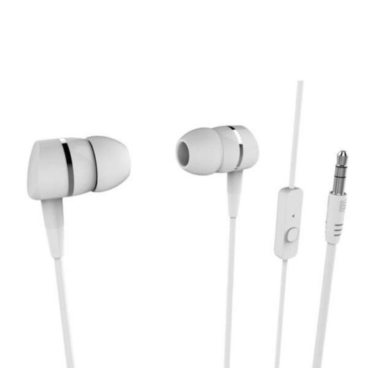 Auriculaires Vivanco VVEARSMARTW filaires Jack 3,5 mm appels musique micro blanc