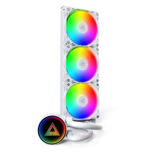 Refrigeração Líquida Montech LightFlow ARGB 360mm 3 Ventoinhas RGB Branco