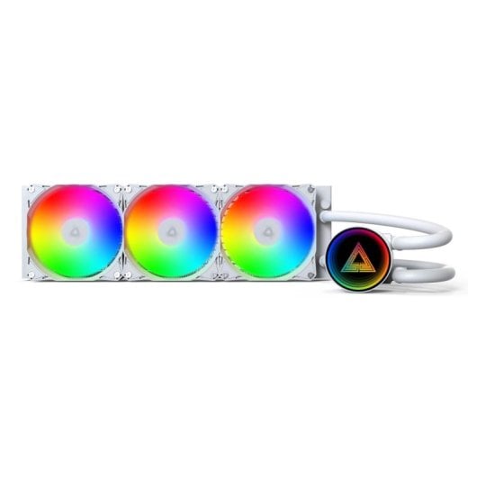 Refrigeração Líquida Montech LightFlow ARGB 360mm 3 Ventoinhas RGB Branco