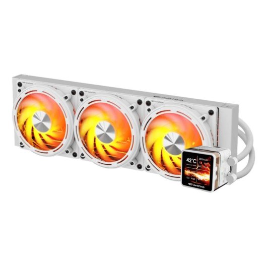 Wasserkühlung darkFlash DE360 360mm 3 Lüfter IPS Display ARGB Weiß