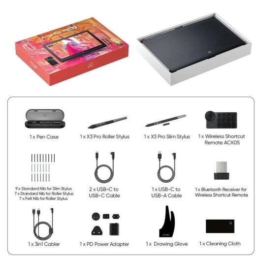 Grafiktablett XP-Pen Artist Pro 19 Gen 2 4K UHD kabellos Touch