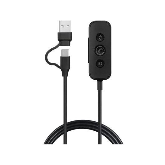 Auriculares Sandberg 3in1 Office Headset Pro ENC con cable USB-A/USB-C/Jack, cancelación de ruido, para oficina y call c