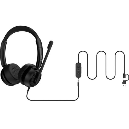 Auriculares Sandberg 3in1 Office Headset Pro ENC con cable USB-A/USB-C/Jack, cancelación de ruido, para oficina y call c